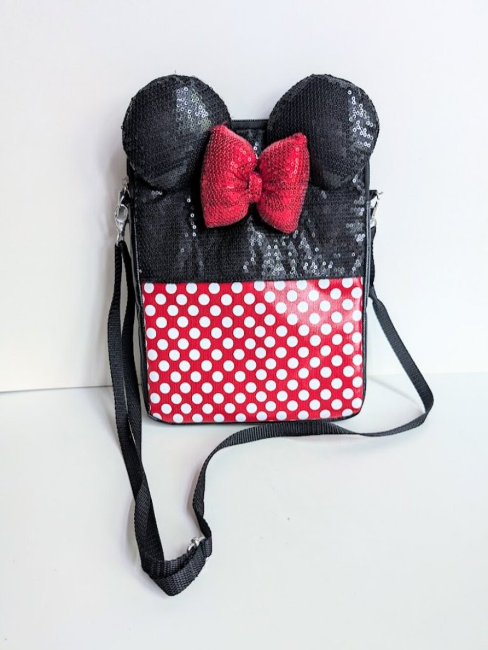 Minnie Mouse Disney Ipad/Tablet Bag Crossbody Satchel Purse Bag Padded Glitter